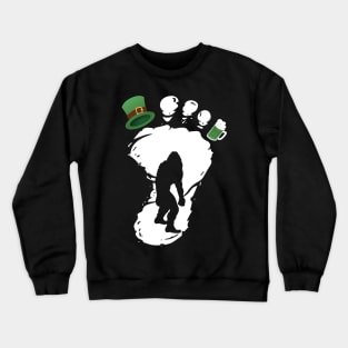 Funny Bigfoot St Patricks Day 2023 Foot Shamrocks Women Kid Crewneck Sweatshirt